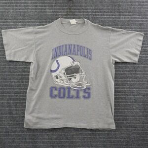 Vintage Iron Knights Indianapolis Colts T-Shirt Mens XL Grey Mesh Graphic